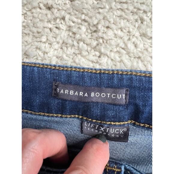 NYDJ Barbara Bootcut Jeans Womens 16 Blue Dark Wash Stretch Lifttuck Technology - Picture 5 of 12